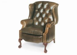 Hancock and Moore Sterling Tufted Wing Chair Power Recliner
