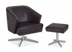 Hancock and Moore Twist Chair and Ottoman