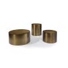 THAYER COGGIN Bronze Drum Tables