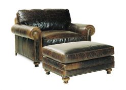 Hancock and Moore Settlement Chair and Ottoman