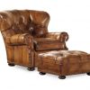 Hancock and Moore Author Chair  and Ottoman