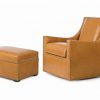 Hancock and Moore Rosemont Swivel Chair and Ottoman