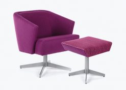 Hancock and Moore Twist Chair and Ottoman