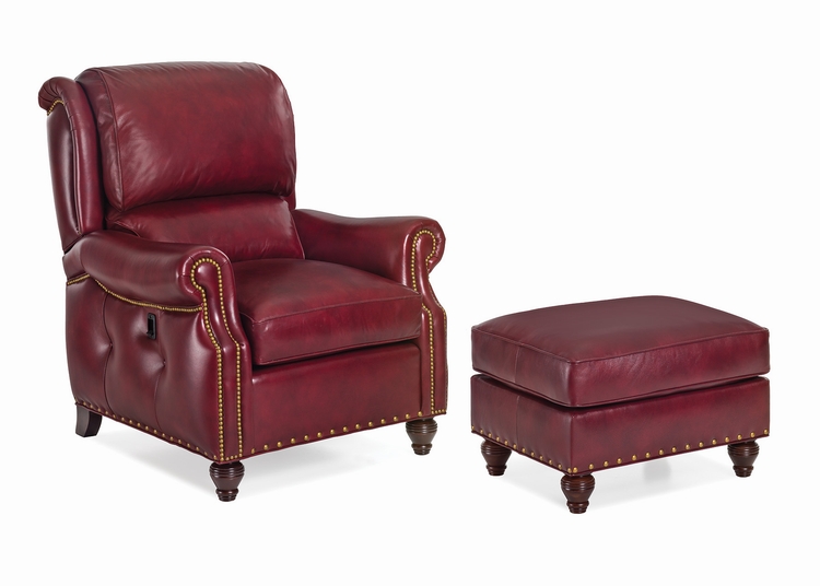 Hancock and Moore Westwood Tilt Back Chair and Ottoman Flegel's Home