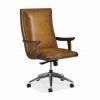 Hancock and Moore Yachtsman Swivel Tilt Pneumatic Lift Chair with Walnut Wood
