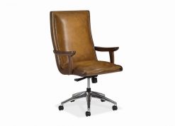 Hancock and Moore Yachtsman Swivel Tilt Pneumatic Lift Chair with Walnut Wood