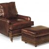 Hancock and Moore Bishop Reading Chair and Ottoman