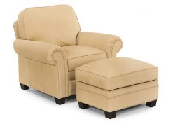 Hancock and Moore City Chair and Ottoman