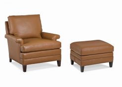 Hancock and Moore Hawkins Chair and Ottoman