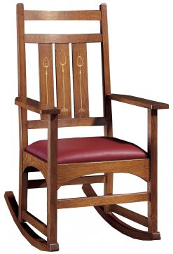 Stickley Harvey Ellis Rocker, with Inlay