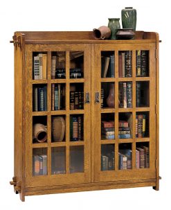 Stickley Double Bookcase with Glass Doors